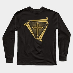 The cross of Jesus and the nails of the crucifixion Long Sleeve T-Shirt